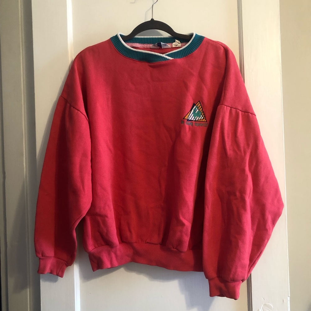 Vintage 1980’s Le Coq Sportif Sportswear Pink Crewneck Sweatshirt